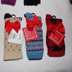3 pair Charter Club Cashmere blend socks, shoe size 6-9, sock size 9-11